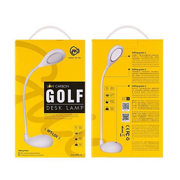 AKN88 - WK DESIGN WT-L01 GOLF Series - Lampu Meja Fleksibel Bisa Dicharge