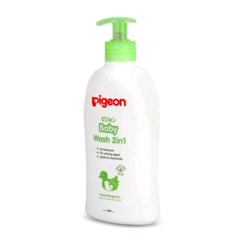 Pigeon Baby Wash 2in1 Chamomile Hair &amp; Body 400ml / Sabun &amp; Shampo Bayi Bottle 400ml / 350ml