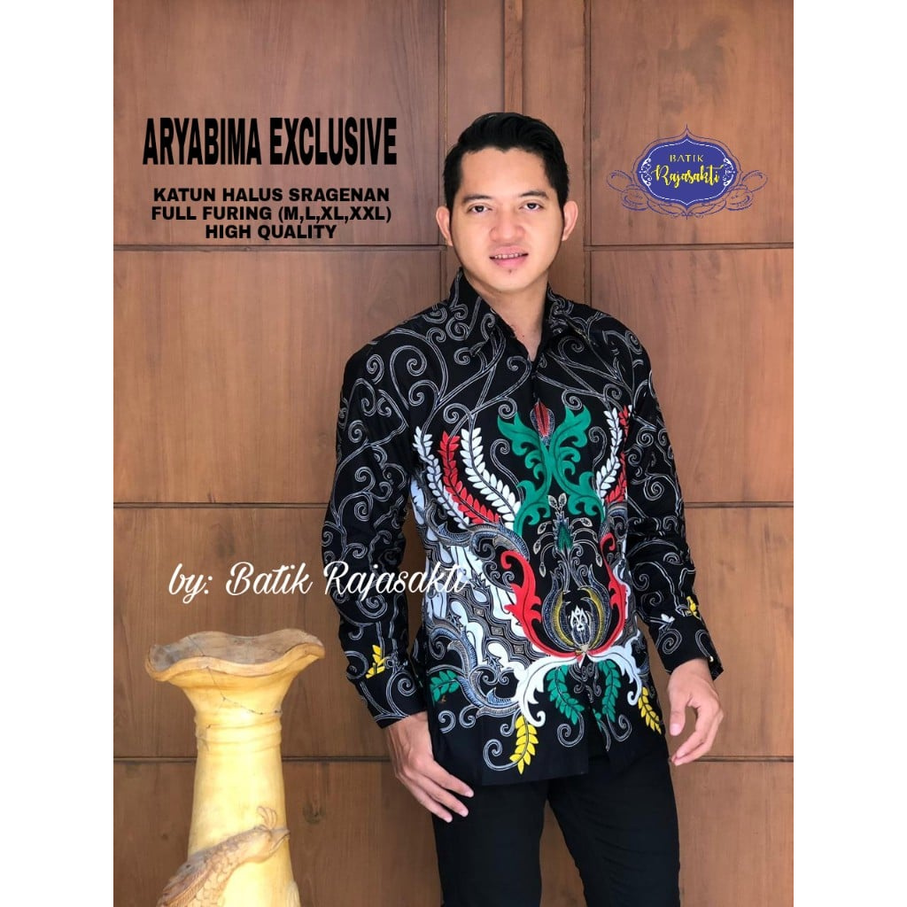 kemeja batik pria lengan panjang terbaru modern ORIGINAL