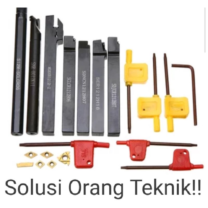 holder pahat   bubut besi  set. holder insert set. holder bubut bv20 set. komplit tinggal pakai