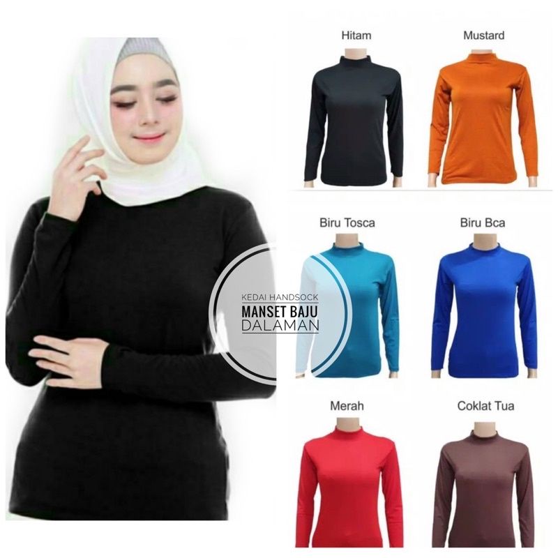 Manset kaos manset baju daleman wanita