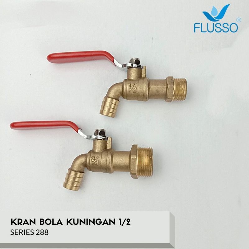 KRAN AIR 1/2&quot; 100% KUNINGAN FLUSSO (288)