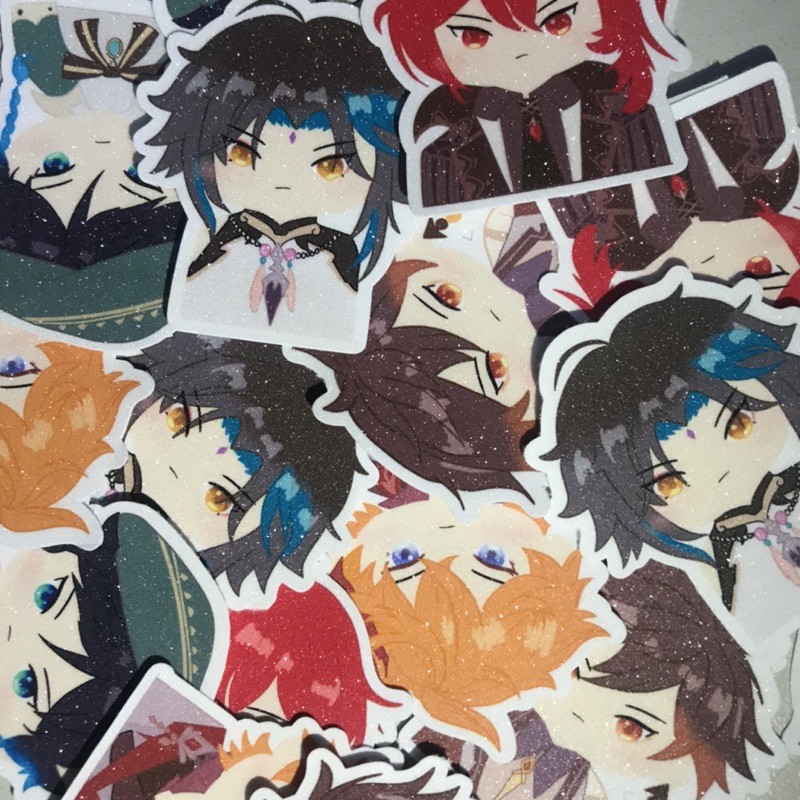 Genshin Impact Sticker Pack & Mini Artprint by stickaboo — xiao zhongli venti diluc childe