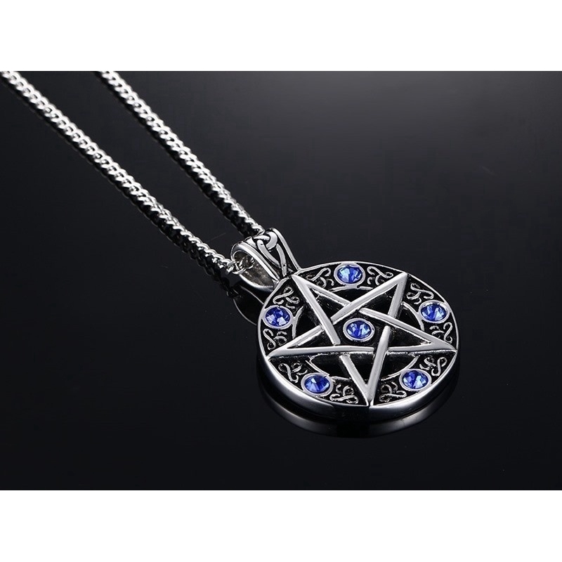 Fashion Vintage Style Jewelry Pentagram Pendant Necklace for Men Women