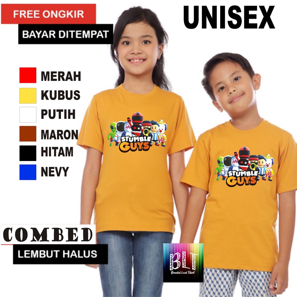 Murah Nampol Kaos Anak Game Stumble 3 Guys Game Viral Kaos Anak Anak cowok Kaos Anak cewek Kaos Murah kaos termurah kaos anak cewek kaos anak cowok terbaik kaos promo