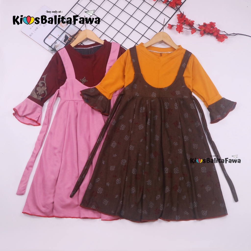 Gamis Aisyah uk 3-4 Tahun / Long Dres Baju Ngaji Anak Perempuan Murah Adem Gamis Lebaran [EXPORT]