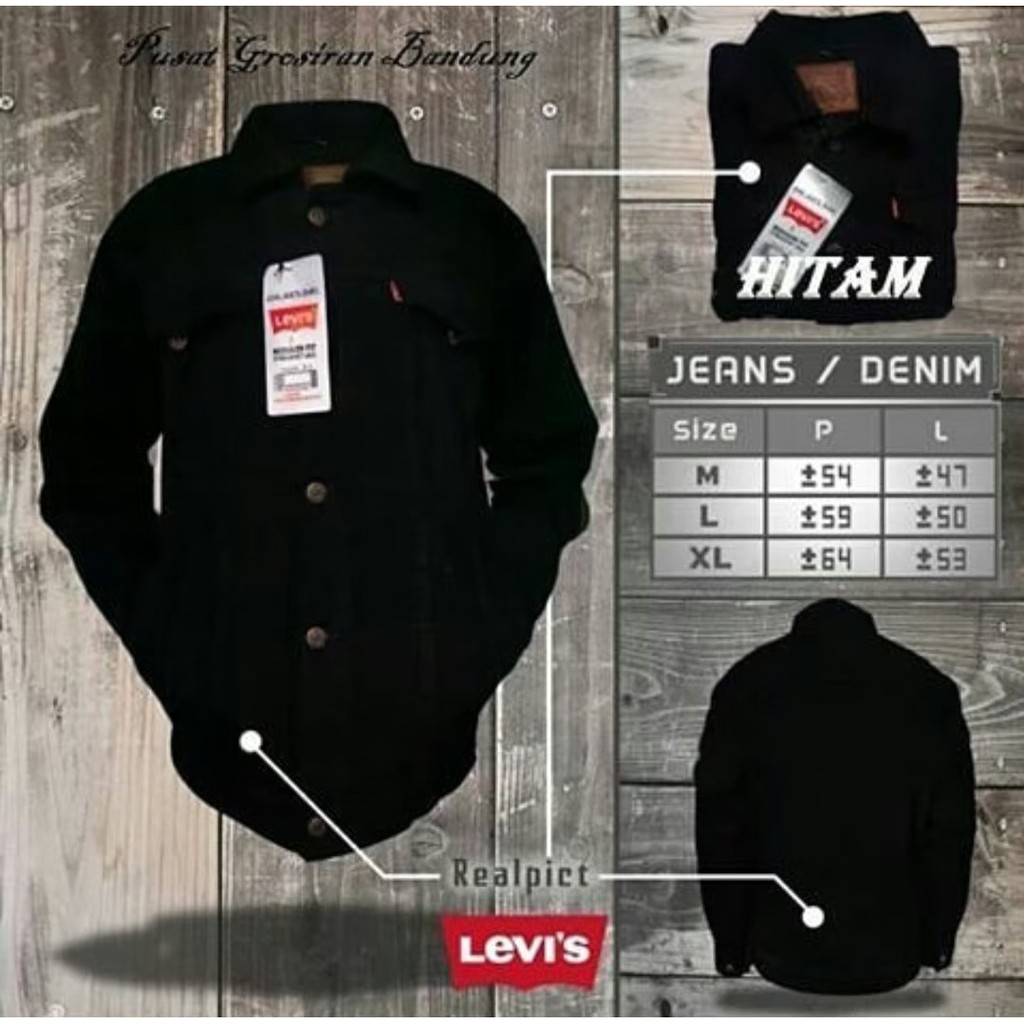 JAKET DENIM | WARNA HITAM | JEANS POLOS | JAKET PRIA | DENIM MURAH | JAKET JEANS POLOS