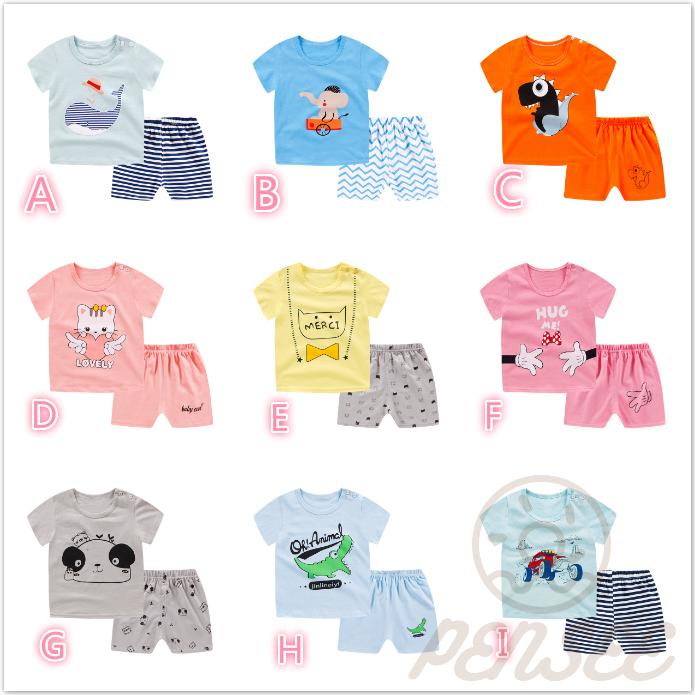 PENSEE Setelan Kaos T Shirt Garis Bayi  Laki laki 