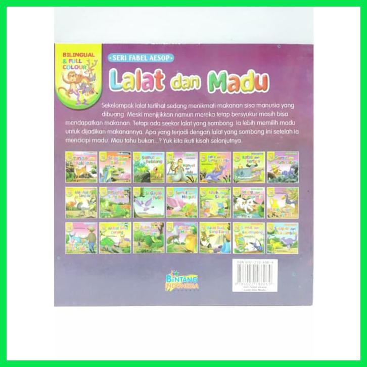 BUKU CERITA SERI FABEL AESOP LALAT DAN MADU ANAK LAKI PEREMPUAN