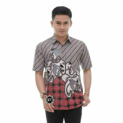 New Arrival Distro Batik Pria Sogan Hrb026 Batikaf Notoarto Batik Ipnu-ippnu Hem Pria Bell