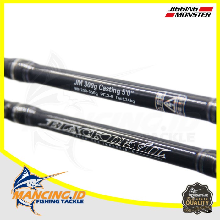 Termurah.. Joran Overhead/Oh Jigging Monster Black Devil Fuji Alconite Guide Cv