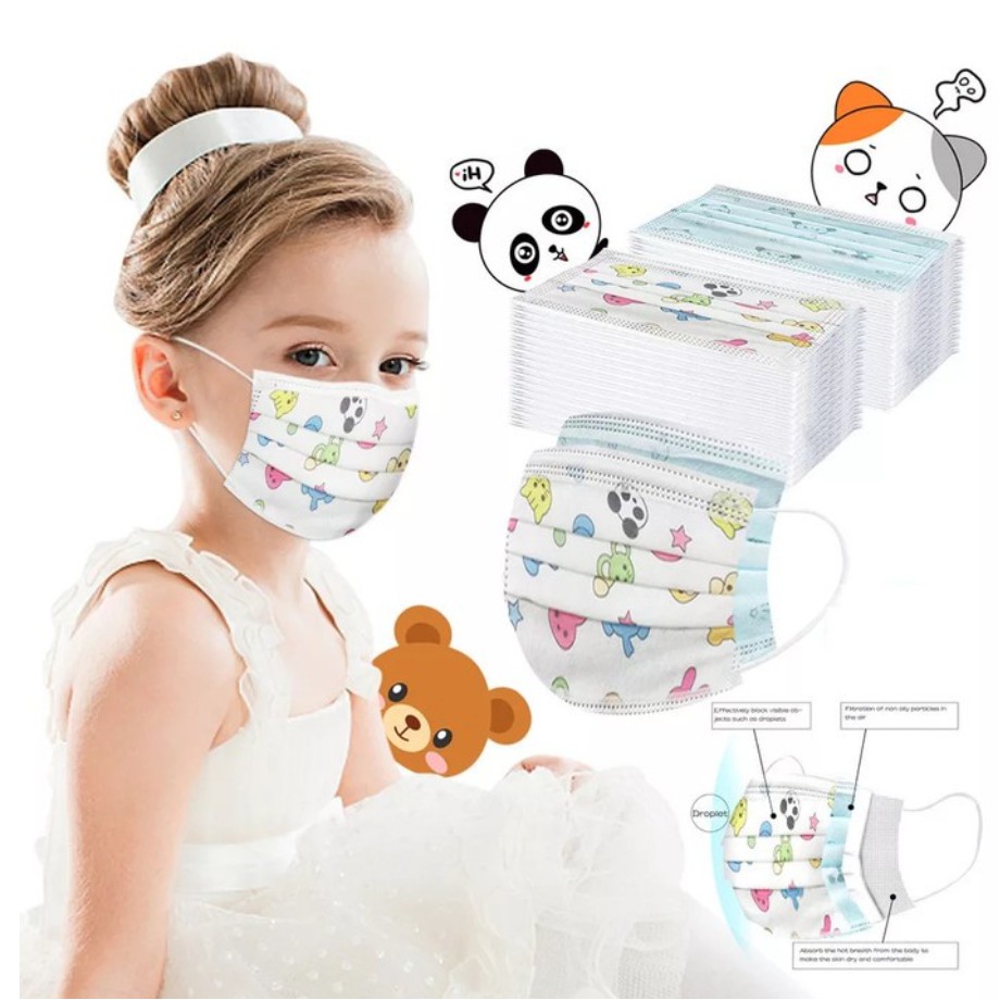 MASKER ANAK 3PLY KARAKTER MEDIS 1 BOX ISI 50PCS MASKER ANAK MOTIF