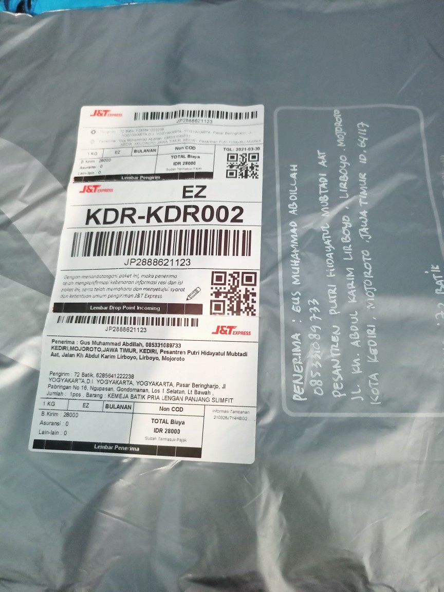 Kemeja Batik Pria Lengan Panjang Slimfit Premium Warna Hijau Army 722412 Cap 72