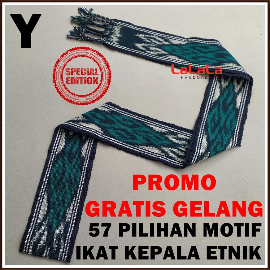 Ikat Kepala Tenun Etnik Motif Dayak Kalimantan Toraja Sumba Lombok Kain PROMO TERMURAH-4