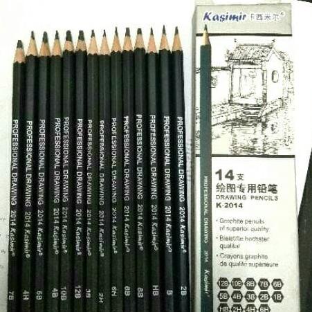 

Office & Stationery | Alat Tulis | 14 Pcs Pensil Gambar Sketsa Profesional 6H-12B | Best Seller