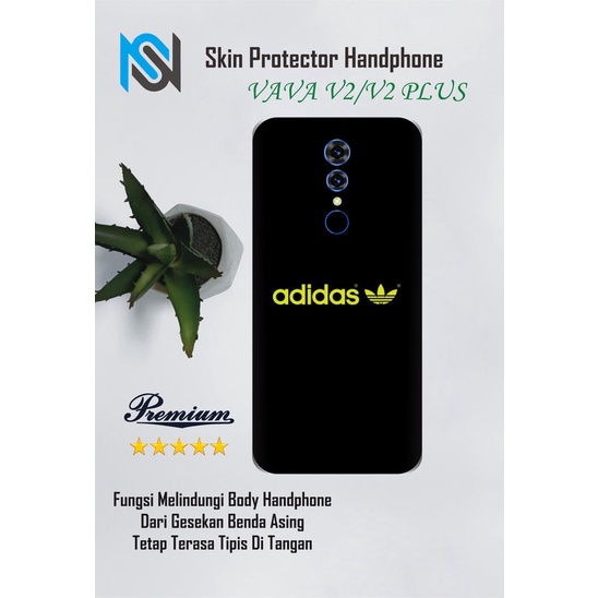 Isi 2pcs Garskin Hp VAVA V2 dan V2 Plus Motif logo - Free Custom Motif