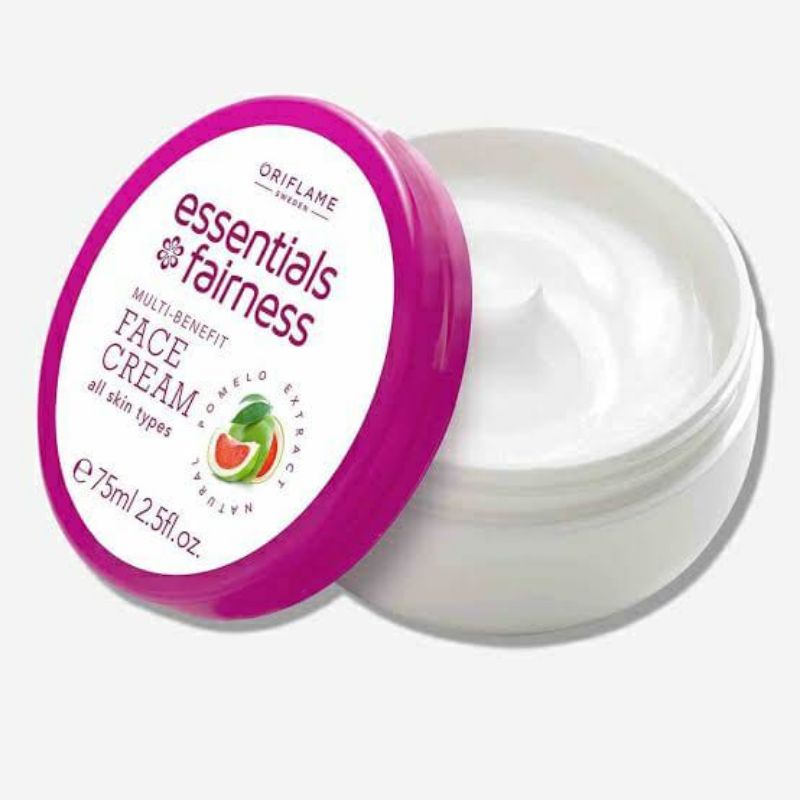 Essentials fairness multi benefit face cream Oriflame pelembab wajah pemutih pencerah wajah serum