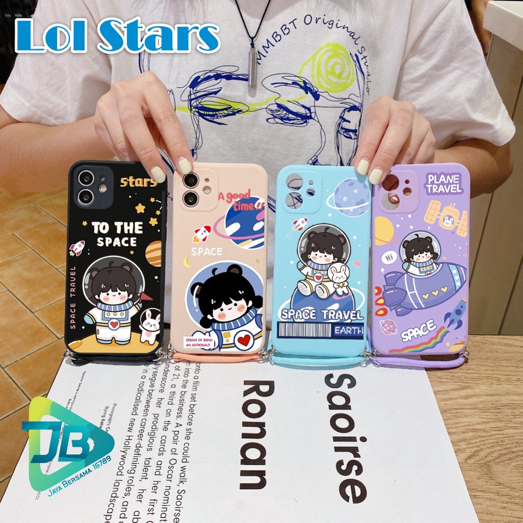 SOFTCASE SILIKON SLINGCASE TALI LANYARD STRAP PHONE MACARON PELINDUNG KAMERA LOL STARS OPPO VIVO SAMSUNG XIAOMI REALME IPHONE ALL TYPE JB5406