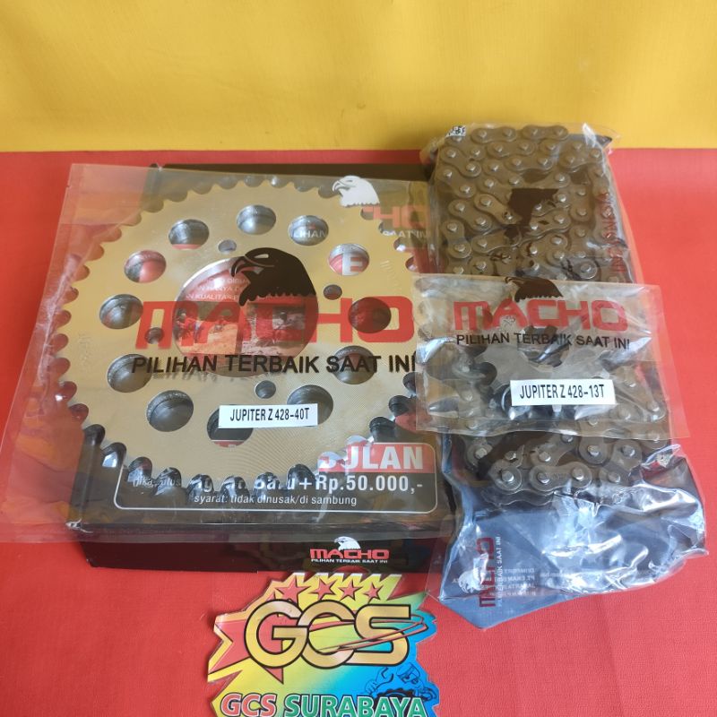 gear set,ger set,rantai gir paket full set Jupiter z 40T,Vega r lama,Vega r new,Jupiter z burhan,fiz