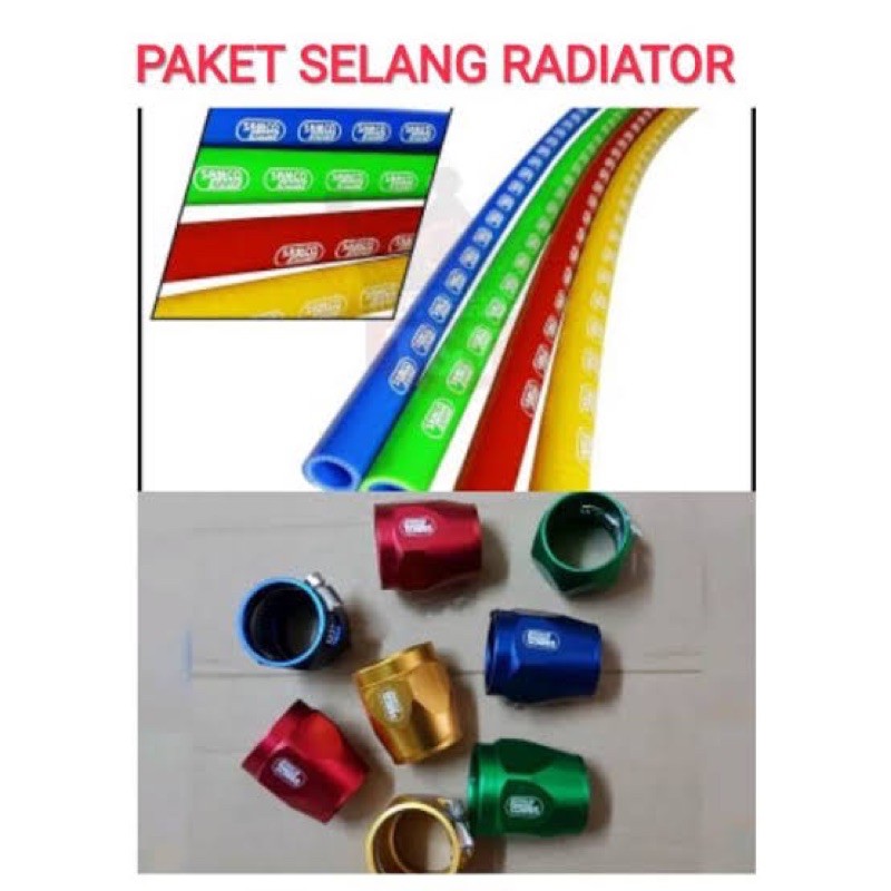 SELANG SAMCO RADIATOR PLUS BREKET KLEMAN SAMCO 1 SET 2PCS