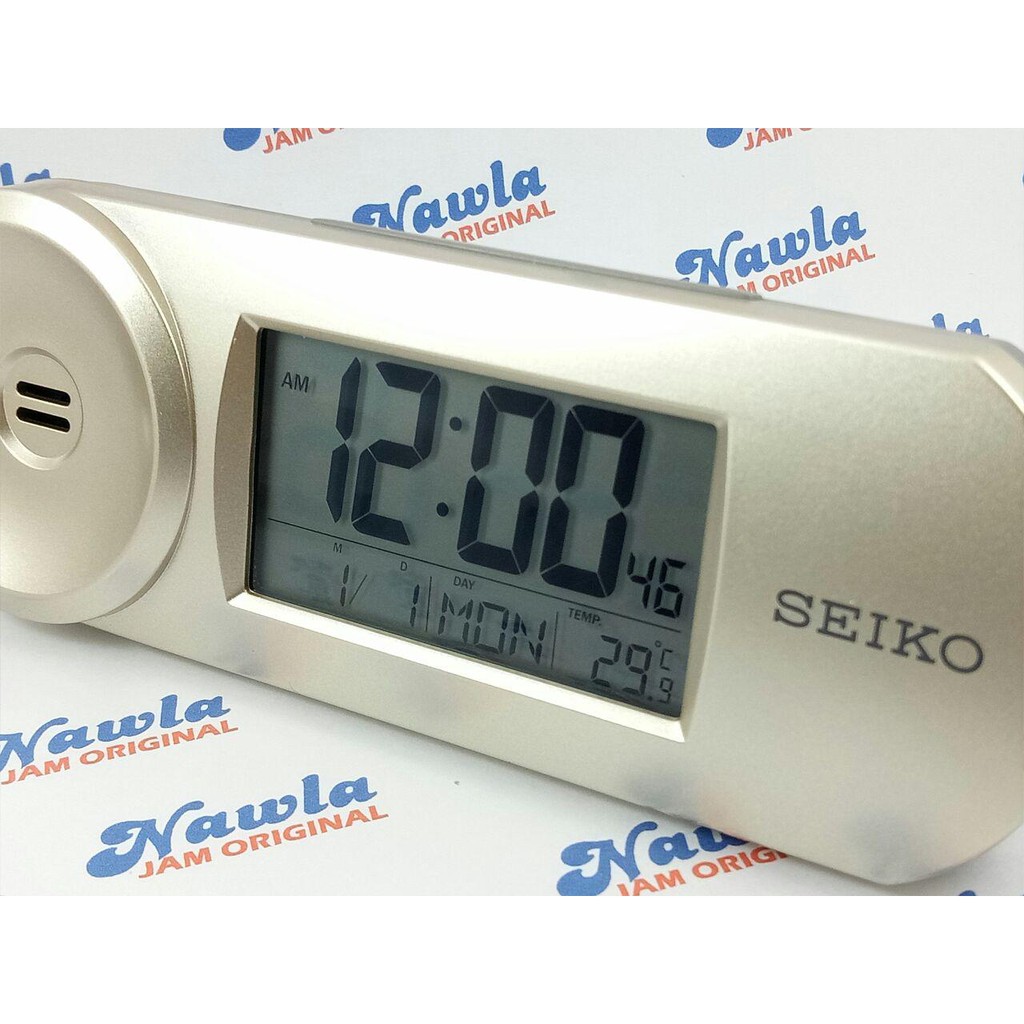 Seiko Alarm Clock QHL067A Digital Thermometer | Jam Weker QHL067