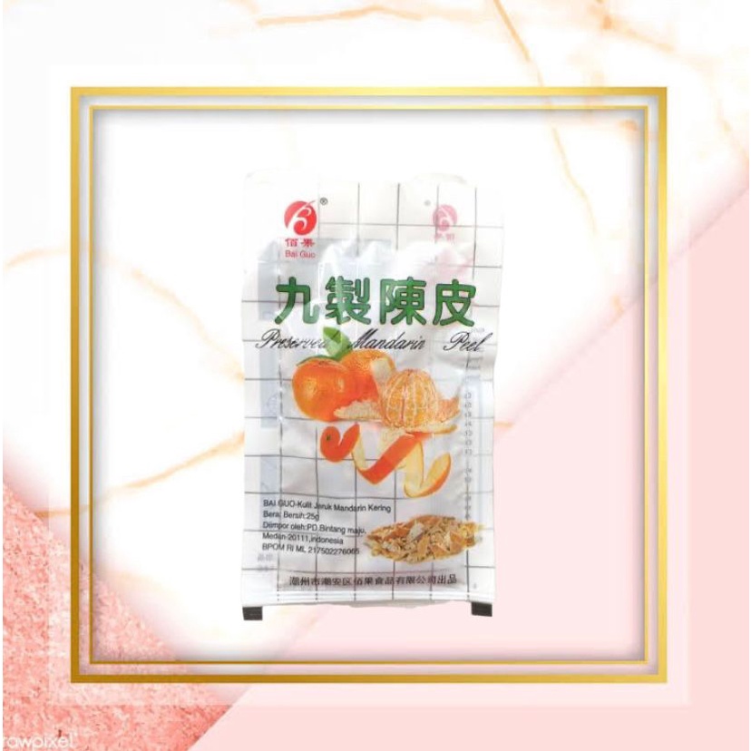 

BAI GUO Jeruk Mandarin Kering Kupas / Preserves Orange Peel