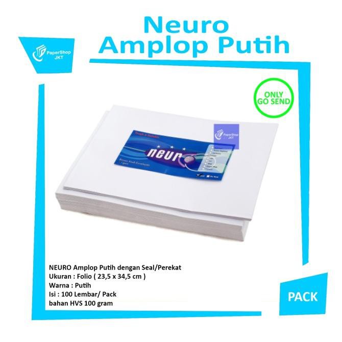 

KHUSUS GOSEND!! NEURO Amplop Putih Folio SEAL KERTAS FOLIO