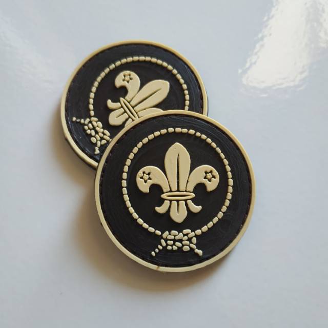 Patch rubber LOGO WOSM/PRAMUKA/SCOUTS/tempelan karet emblem velcro