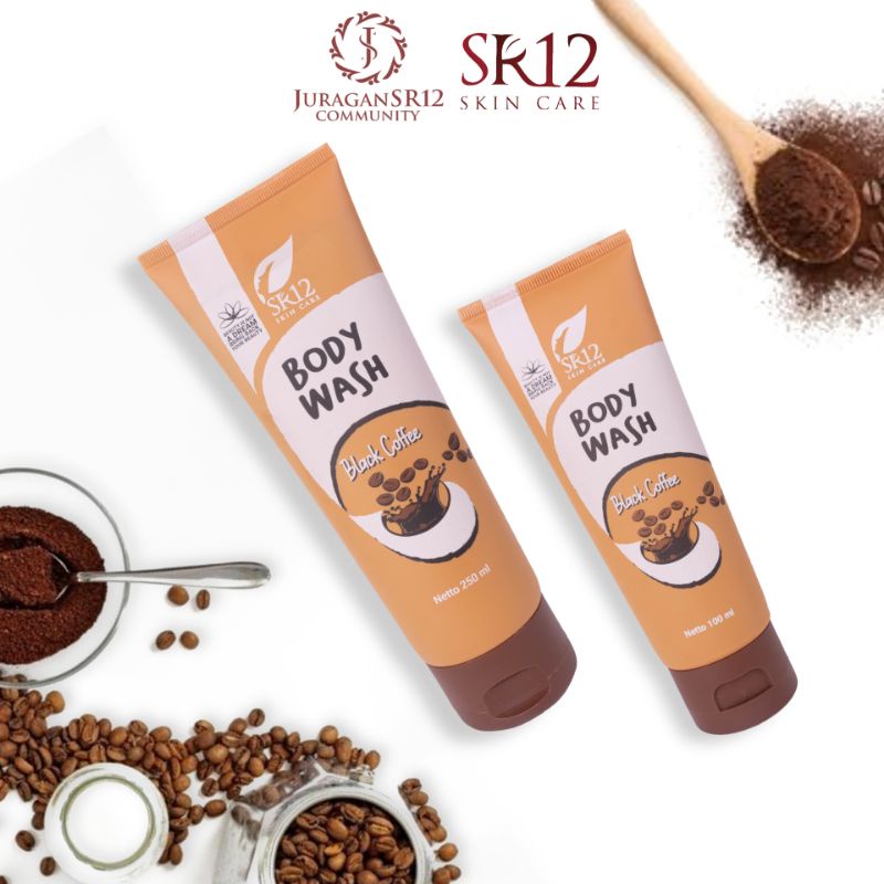 BODY WASH BLACK COFFEE SR12 / SABUN KOPI AMPUH MENGANGKAT SEL KULIT MATI