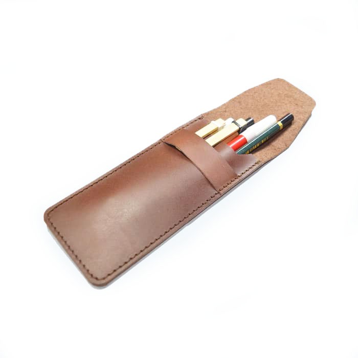 

Tempat Pensil Kulit Asli Warna Coklat - Pencil Case -