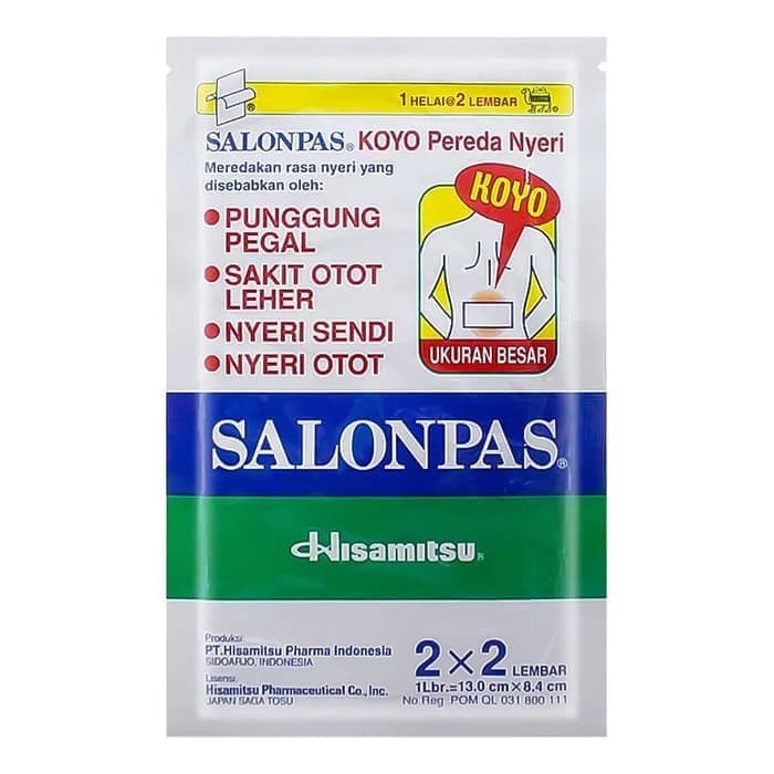 Salonpas Koyo Ukuran Besar Isi 2x2 Lembar Hisamitsu