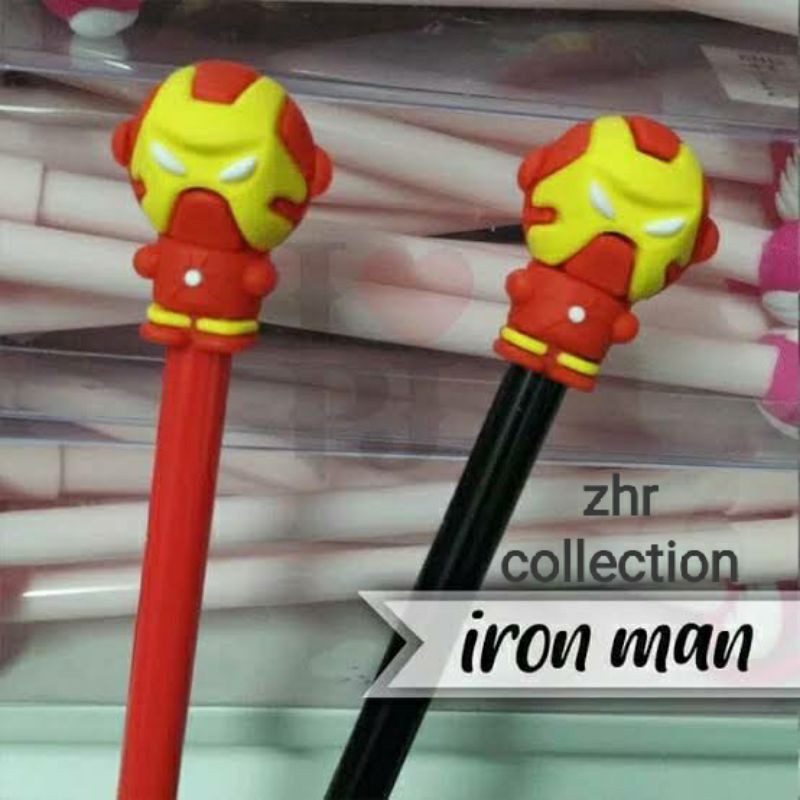 

pen karakter ironman isi 12 pcs