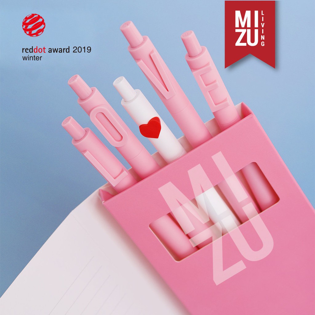 KACO LOVE 5 Ballpoint &amp; Card SET 5 Pulpen &amp; Kartu Ucapan Couples Gift LDR