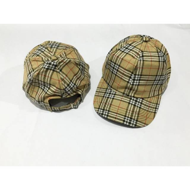 Topi polos motif flanel cream.topi polos unisex pria/wanita.casual caps flanel cream