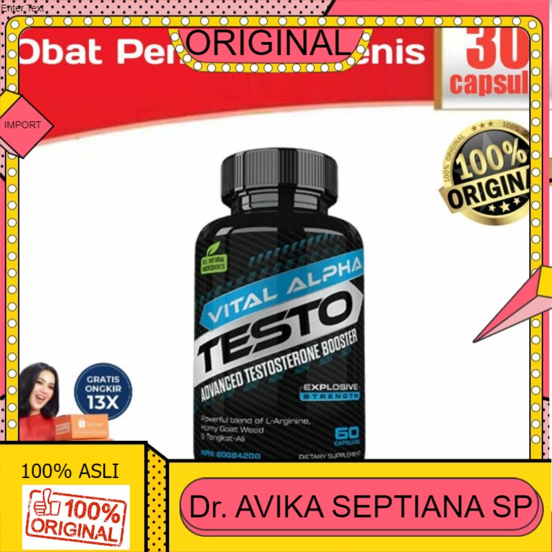 

100% ASLI Testo Vital Alpha Asli New Formula Suplemen Testo Alpha Original Herbal