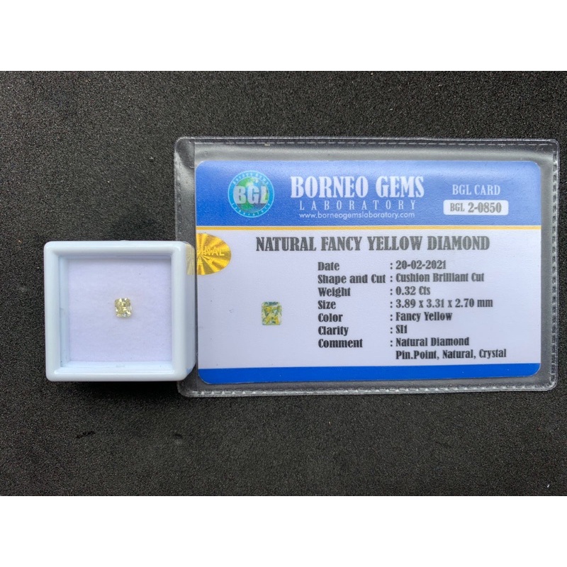 berlian banjar 0,32crt diameter 3,8mmx 3,3mm obral murah sudah dengan memo garansi asli