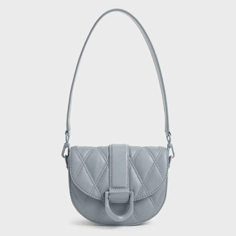 CK Mini Gabine Quilted Saddle Bag