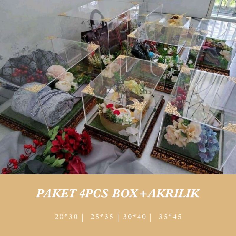 PAKET BAKI HANTARAN TUTUP AKRILIK | BAKI SESERAHAN | NAMPAN | HANTARAN PERNIKAHAN