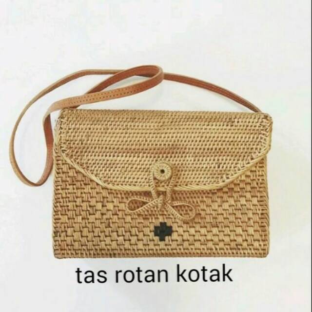 Tas ate rotan oval motif polos bentuk kendang | tas rotan model kendang asli Bali