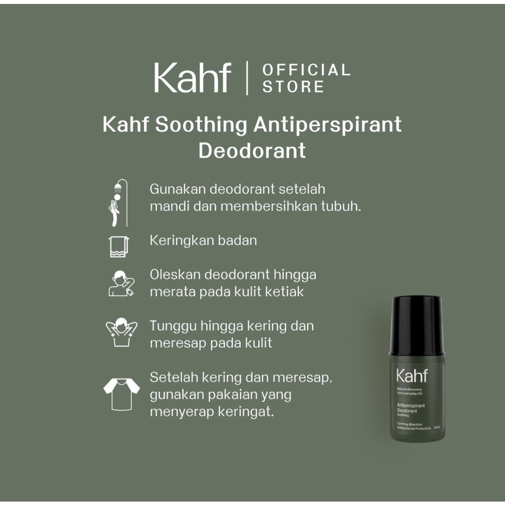 KAHF Soothing Antiperspirant Deodorant Roll On 50ml
