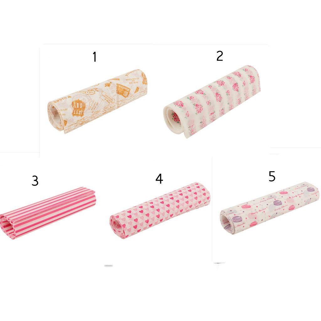 Chookyy 50Pcs/Box Kertas Lilin Dekorasi Kue Roti Oilpaper Sandwich Paper Wrapping Paper