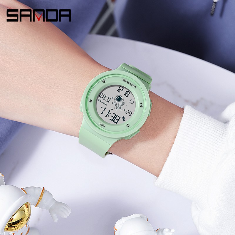 SANDA 2121 Jam Tangan Wanita Pria Digital Tali Rubber Shockproof Anti Air WATCHKITE WKOS