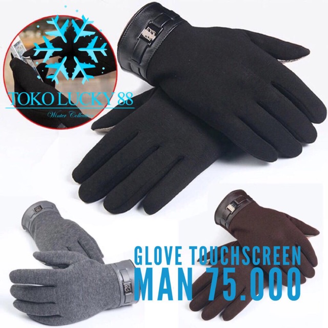 IMPORT MOLLAD Glove Touchscreen Man Sarung Tangan Touchscreen Thermal Pria Bulu Wool Winter Musim Dingin