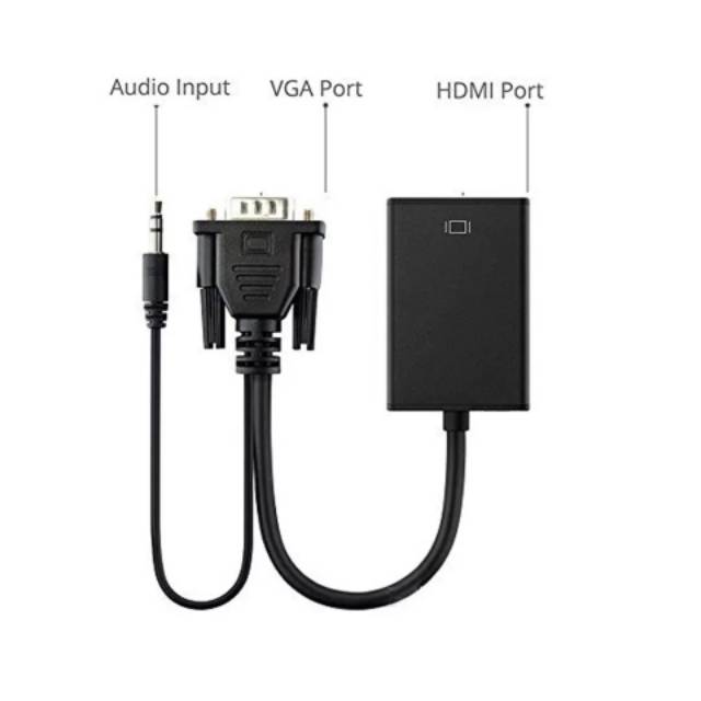 KABEL KONVERTER VGA MALE TO HDMI FEMALE