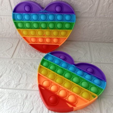 [BISA COD] POP IT RAINBOW SQUARE MURAH MAINAN ANAK GELEMBUNG POPIT PUSH RAINBOW MULTICOLOR TERMURAH-POP IT ILOVEYOU