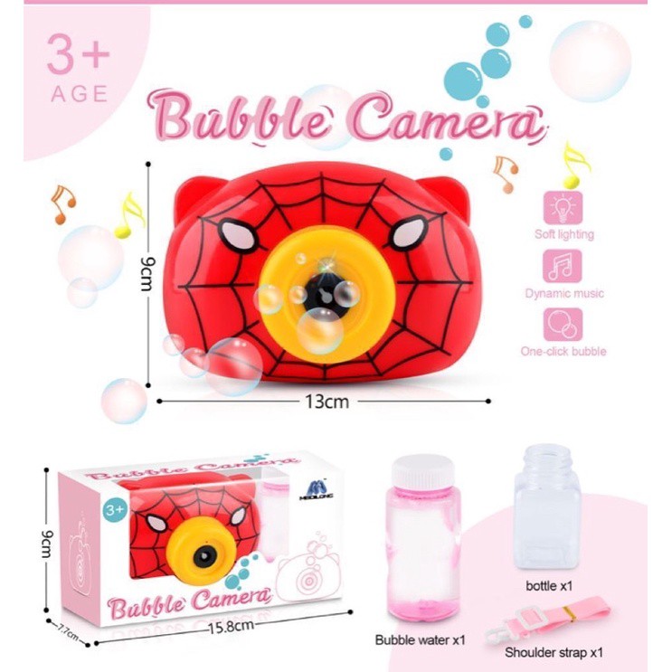 Mainan Bubble Camera Karakter Gelembung Sabun Elektrik