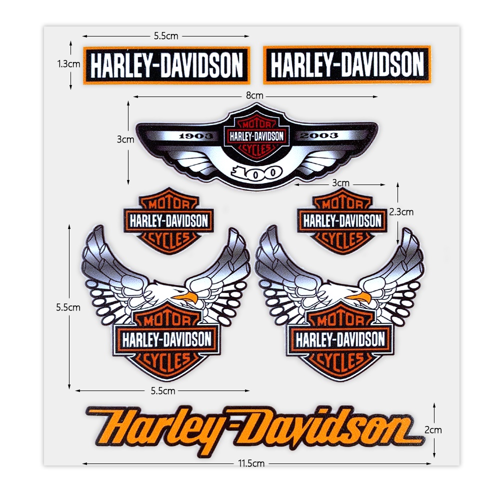 Sticker Reflektor Dekorasi Tangki Bensin Motor Harley Davidson Motif Gambar Skull