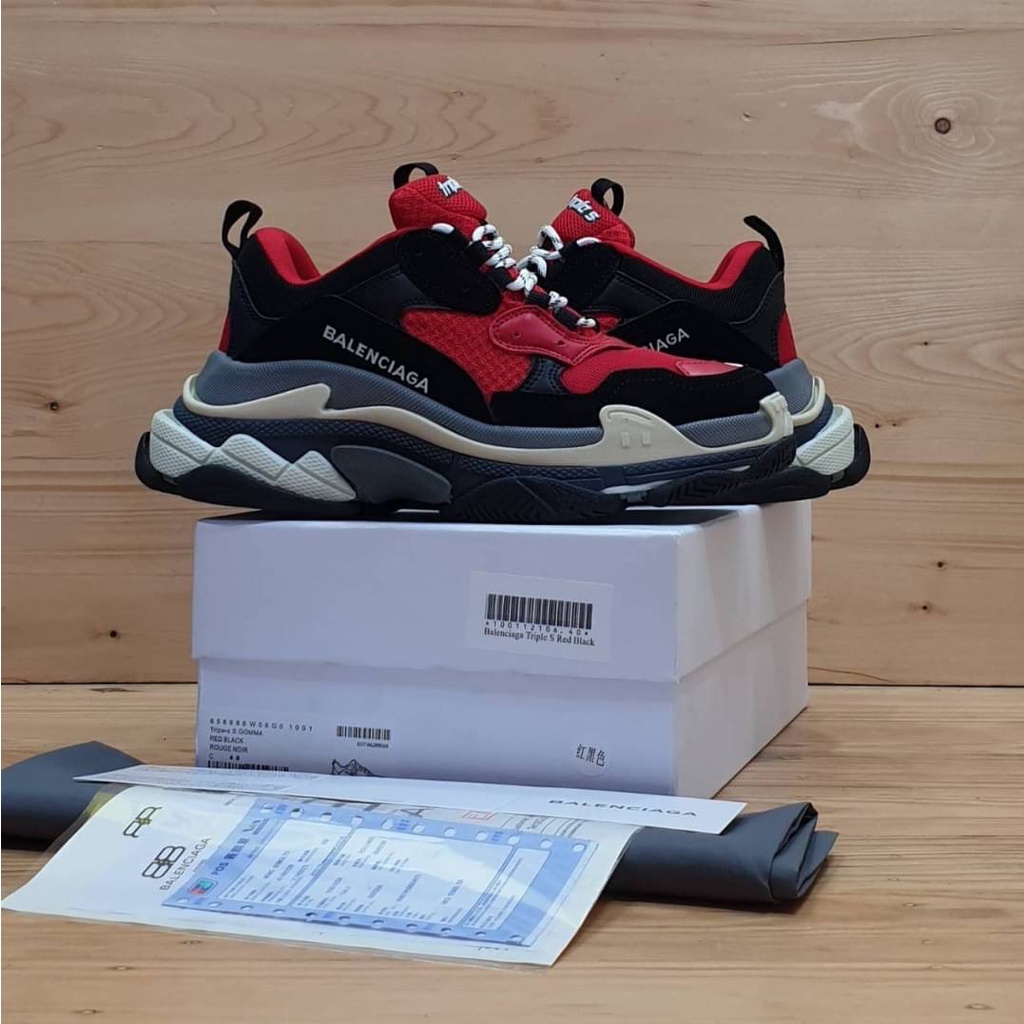 Sneakers Balenciaga Triple S Sneaker ' Red Black' 2018 Made in Italy