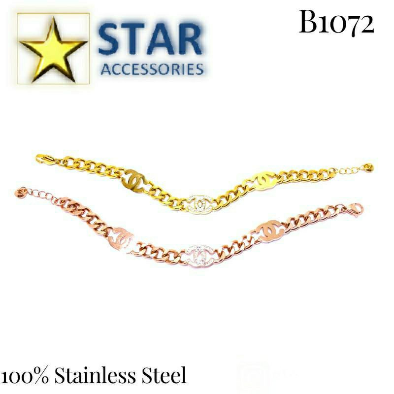 Gelang Titanium Gucci Gold | Gelang Titanium Rantai Rose Gold