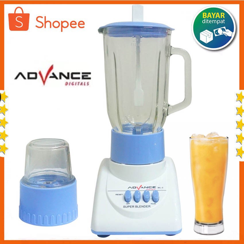 Blender Advance BL-2 Blender Kaca 2in1 1,5 Liter -kuat dan super kencang